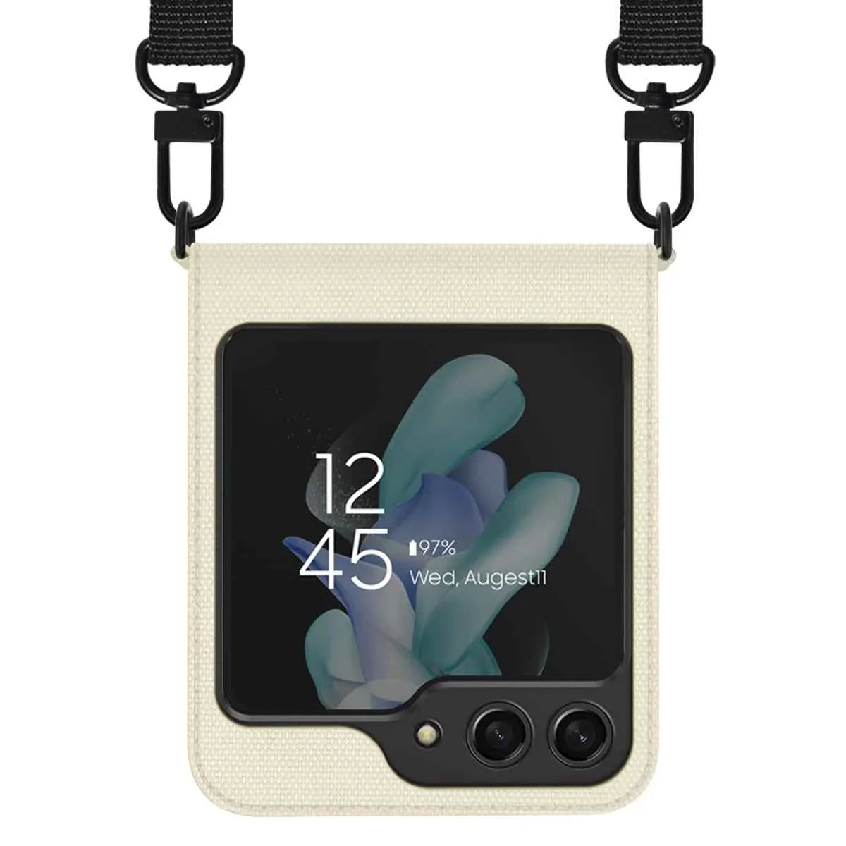 Araree Z Flip 5 Canvas Diary Flip Case - Ivory Araree Z Flip 5 Canvas Diary Flip Case - Ivory